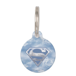 Superman S-Shield   Light Blue City Logo Pet Tag