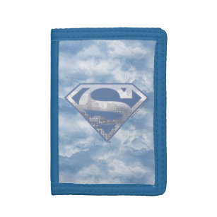 Superman S-Shield   Light Blue City Logo Trifold Wallet