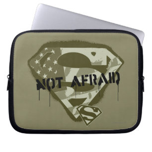 Superman S-Shield Not Afraid - US Camo Logo Laptop Sleeve