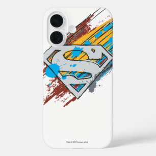 Superman S-Shield   Paint Streaks Logo iPhone 16 Case