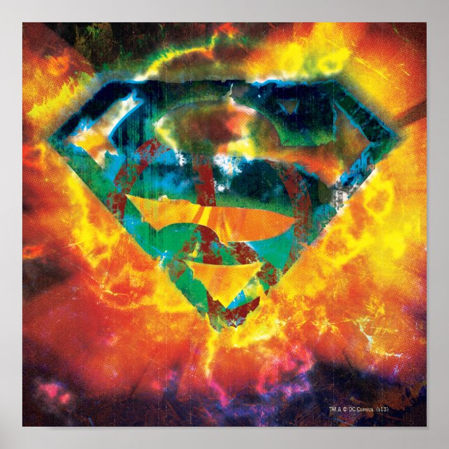 Superman S-Shield | Peace Stamped Logo Poster (Front)