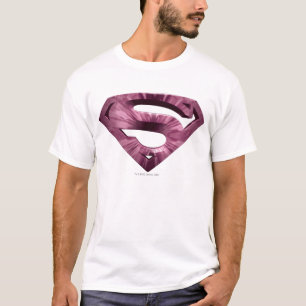 Superman S-Shield   Pink Star Burst Logo T-Shirt