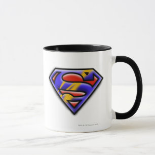 Superman S-Shield   Purple Airbrush Logo Mug
