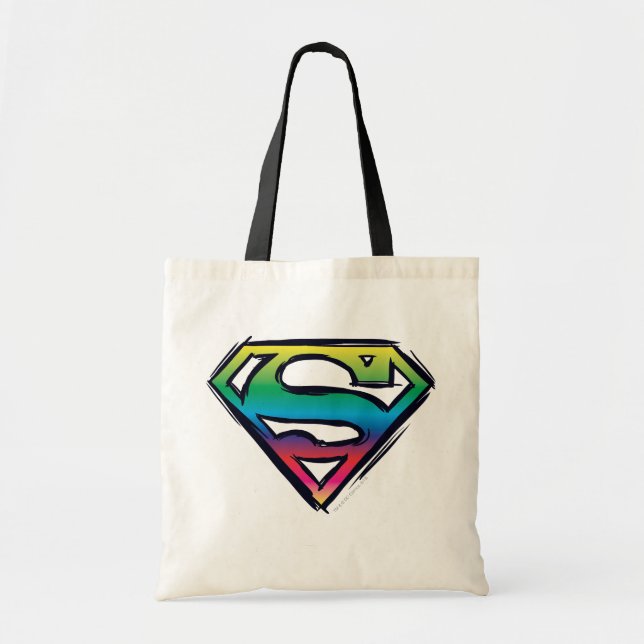 Superman S-Shield | Rainbow Logo Tote Bag (Front)