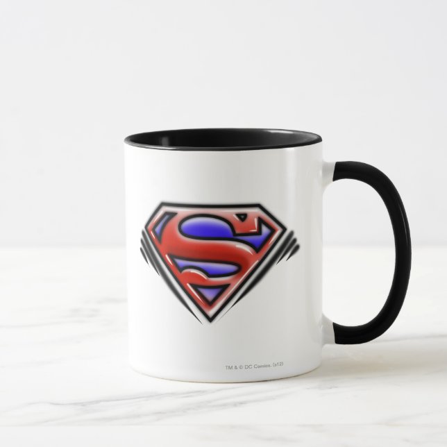 Superman S-Shield | Red Airbrush Logo Mug (Right)