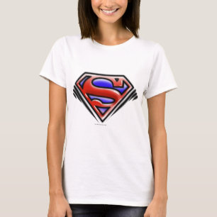 Superman S-Shield Red Airbrush Logo T-Shirt