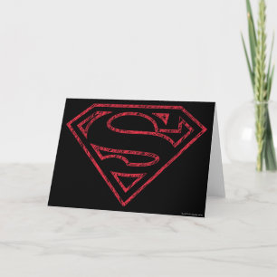 Superman S-Shield   Red Outline Logo Card