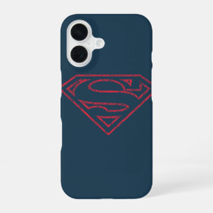 Superman S-Shield Red Outline Logo iPhone 16 Case
