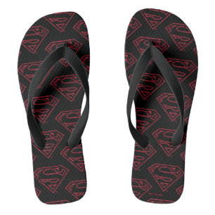 Superman S-Shield   Red Outline Logo Thongs