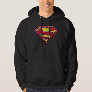 Superman S-Shield   Scratches Logo Hoodie