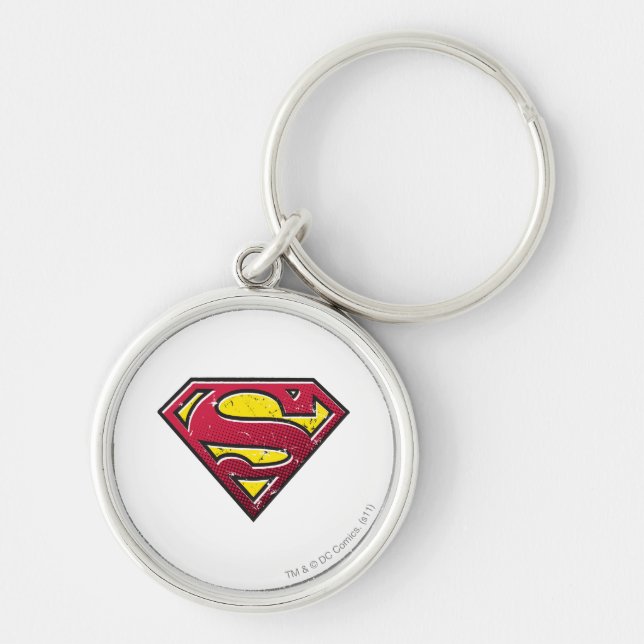 Superman S-Shield | Scratches Logo Key Ring (Front)