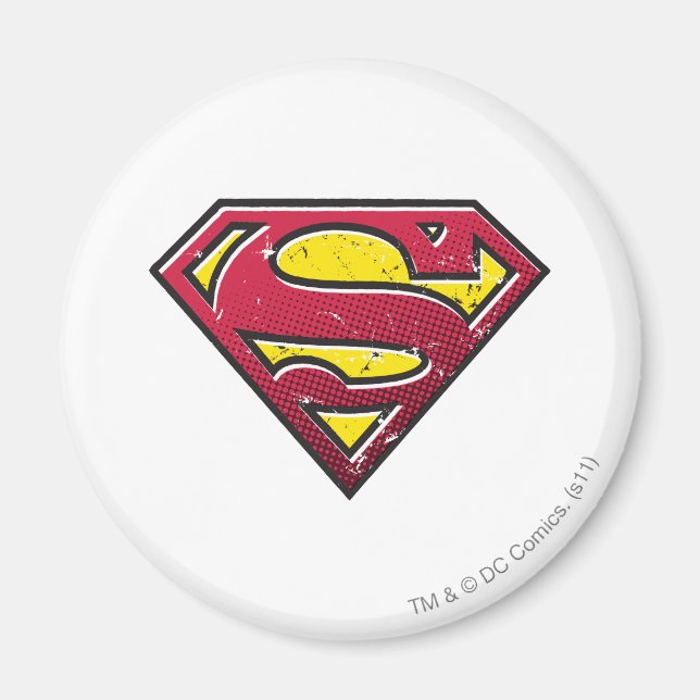 Superman S-Shield | Scratches Logo Magnet (Front)