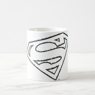 Superman S-Shield   Sideways Grunge Logo Coffee Mug