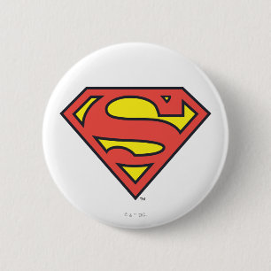 Superman S-Shield   Superman Logo 6 Cm Round Badge