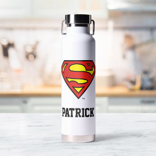 Superman S-Shield Superman Logo Add Your Name Water Bottle