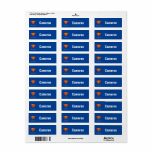 Superman S-Shield Superman Logo Return Address Label