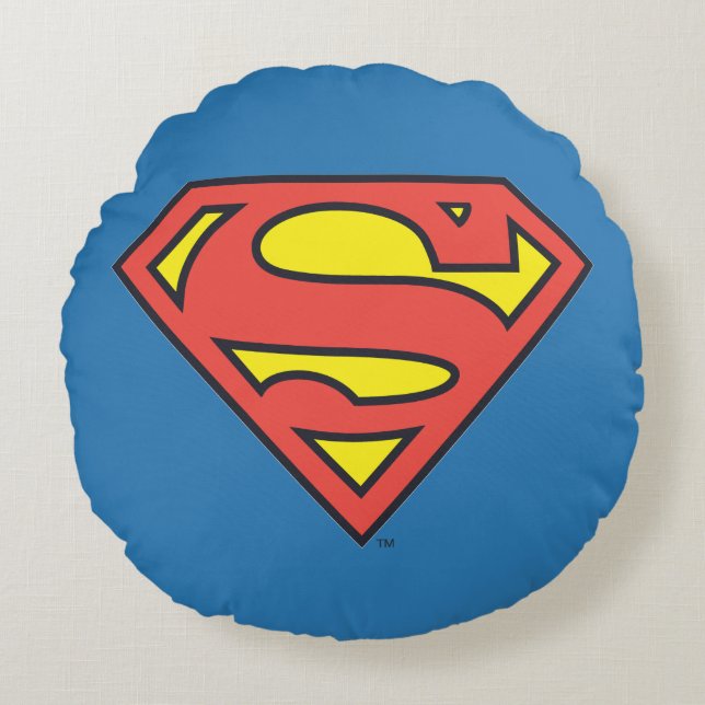 Superman S-Shield | Superman Logo Round Cushion (Front)