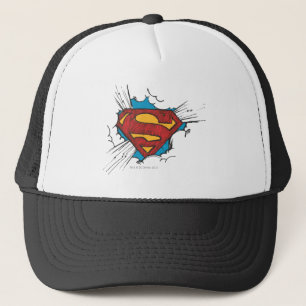 Superman S-Shield Within Clouds Logo Trucker Hat