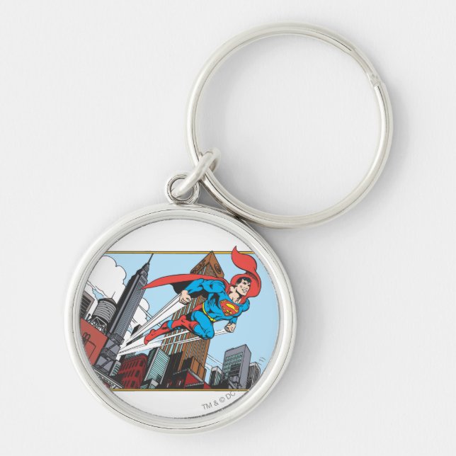 Superman & Skyscrapers Key Ring (Front)