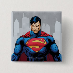 Superman Standing 15 Cm Square Badge