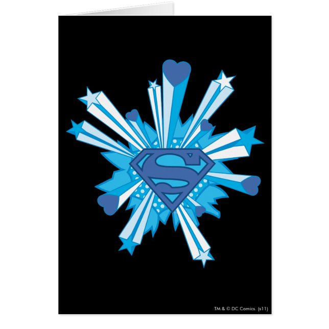 Superman Stylised | Blue Shield Hearts Logo (Front)