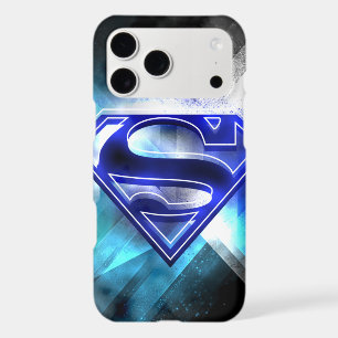 Superman Stylised Blue White Crystal Logo