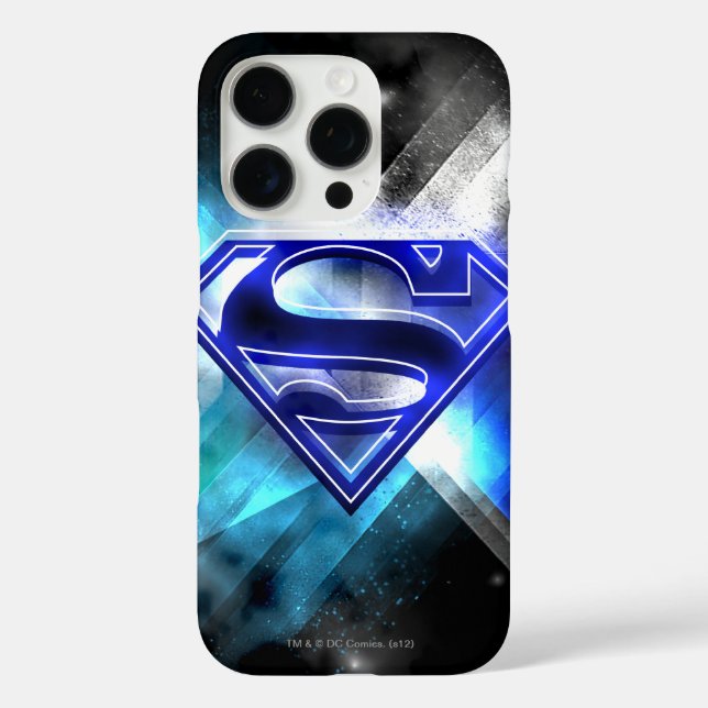 Superman Stylised | Blue White Crystal Logo Case-Mate iPhone Case (Back)