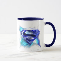 Superman Stylised | Blue White Crystal Logo