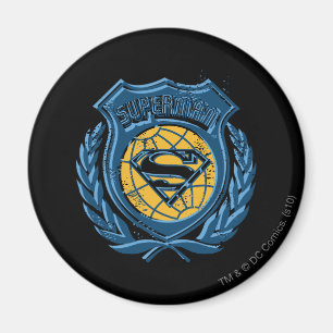 Superman Stylised   Crest with Globe Logo Magnet