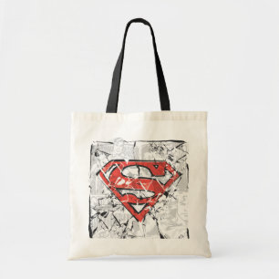 Superman Stylised   Crumpled Comic Logo Tote Bag