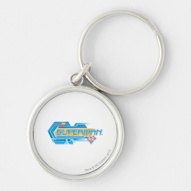 Superman Stylised | Electronic Logo Key Ring (Front)