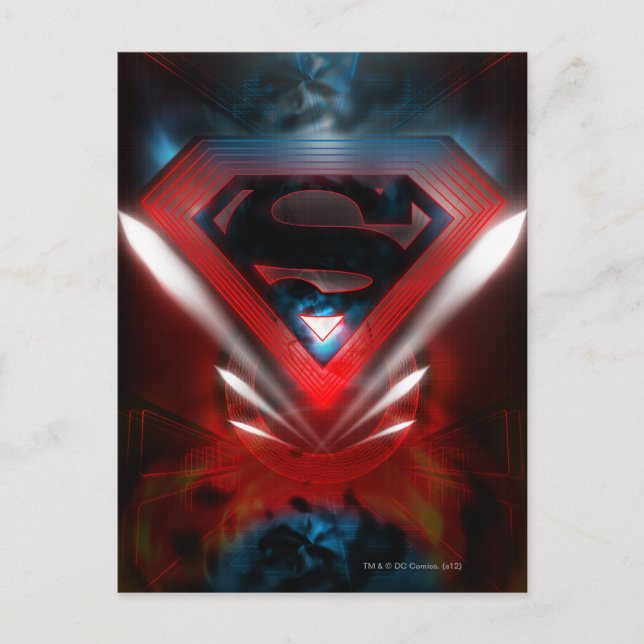 Superman Stylised | Futuristic Logo Postcard (Front)