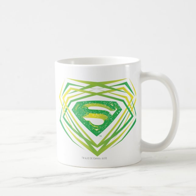 Superman Stylised | Green Decorative Logo Coffee Mug (Right)