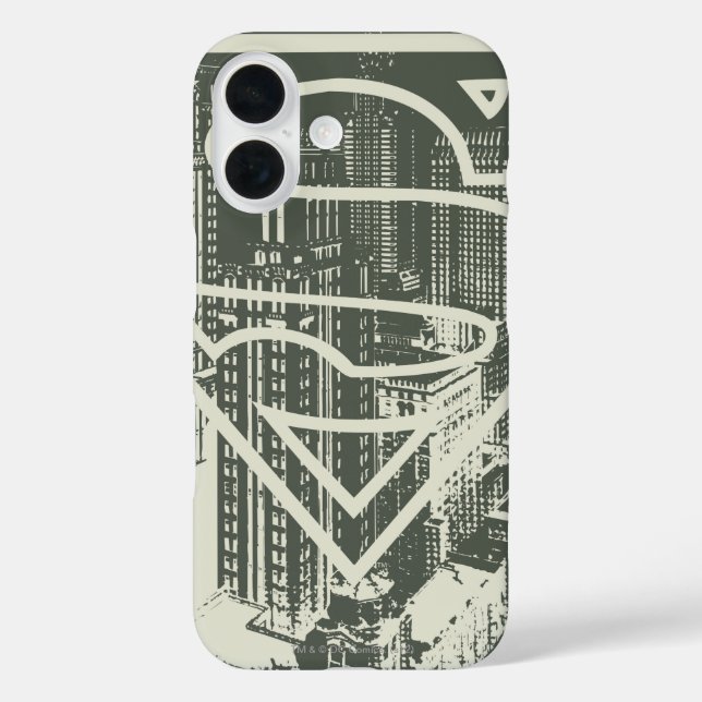 Superman Stylised | Green Metropolis Logo Case-Mate iPhone Case (Back)