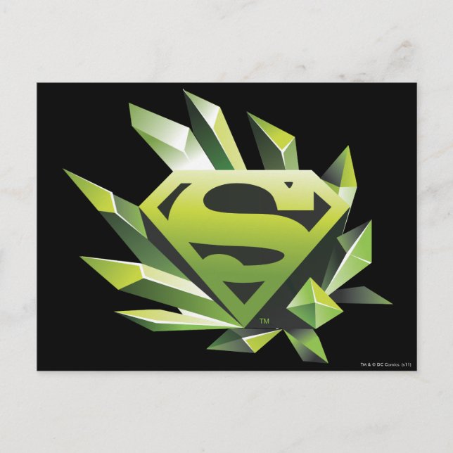 Superman Stylised | Green Shield Logo Postcard (Front)