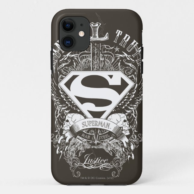 Superman Stylised | Honour, Truth and Justice Logo Case-Mate iPhone Case (Back)
