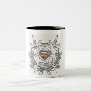 Superman Stylised   Mild Mannered Reporter Logo Two-Tone Coffee Mug