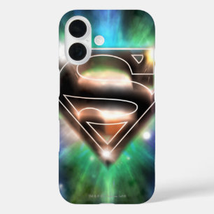 Superman Stylised   Shiny Burst Logo iPhone 16 Case