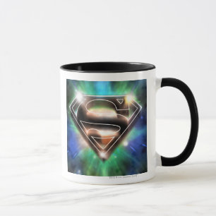 Superman Stylised   Shiny Burst Logo Mug