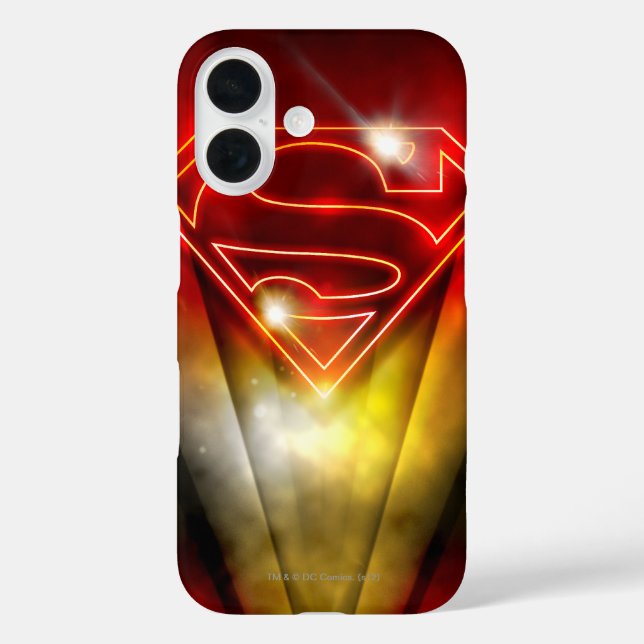 Superman Stylised | Shiny Red Outline Logo Case-Mate iPhone Case (Back)