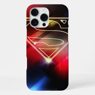 Superman Stylised Shiny Yellow Outline Logo iPhone Case