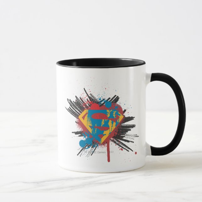 Superman Stylised | Splatter Logo Mug (Right)