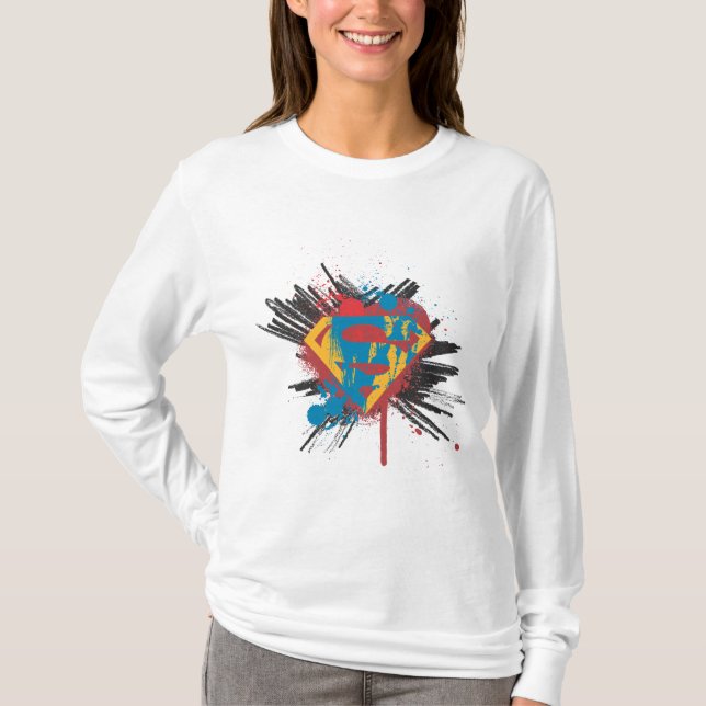 Superman Stylised | Splatter Logo T-Shirt (Front)