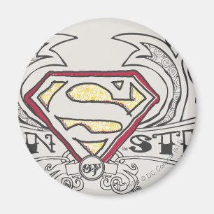 Superman Stylised   Texture Logo Magnet