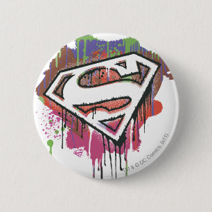 Superman Stylised Twisted Innocence Logo 6 Cm Round Badge
