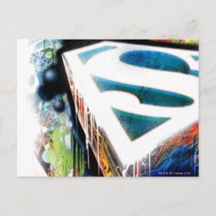 Superman Stylised Urban Graffiti Logo Postcard
