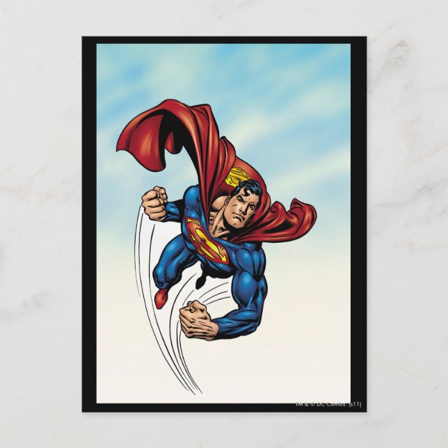 Superman swift through the air postcard (Front)