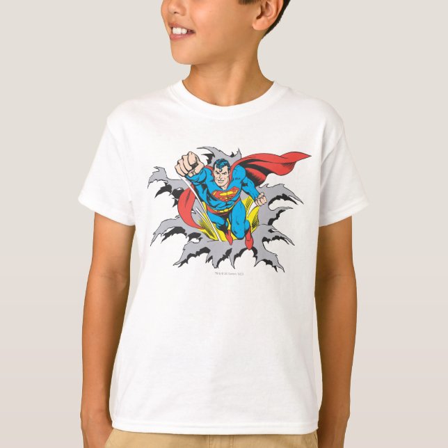 Superman Tears Thru T-Shirt (Front)