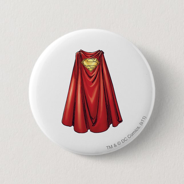 Superman - The Cape 6 Cm Round Badge (Front)