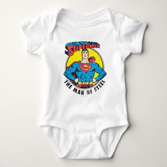 Superman The Man of Steel Baby Bodysuit (Front)